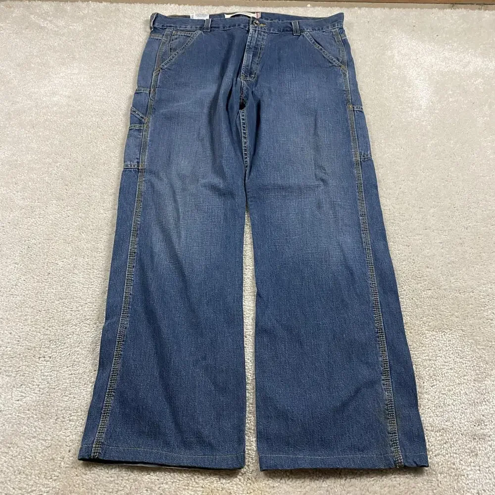 Y2K Levis Carpenter Jeans Mens 36x32 Blue Loose Straight Utility Denim Workwear